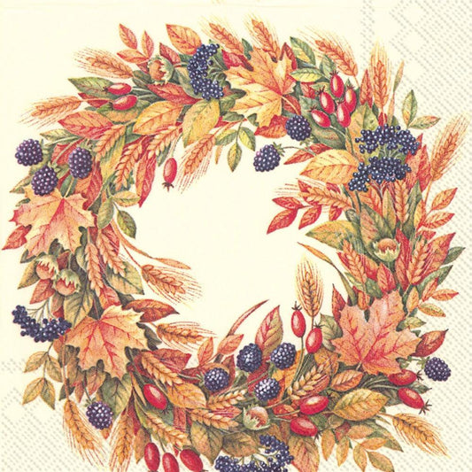 Boston International Cocktail Napkins: Harvest Crown, Cream
