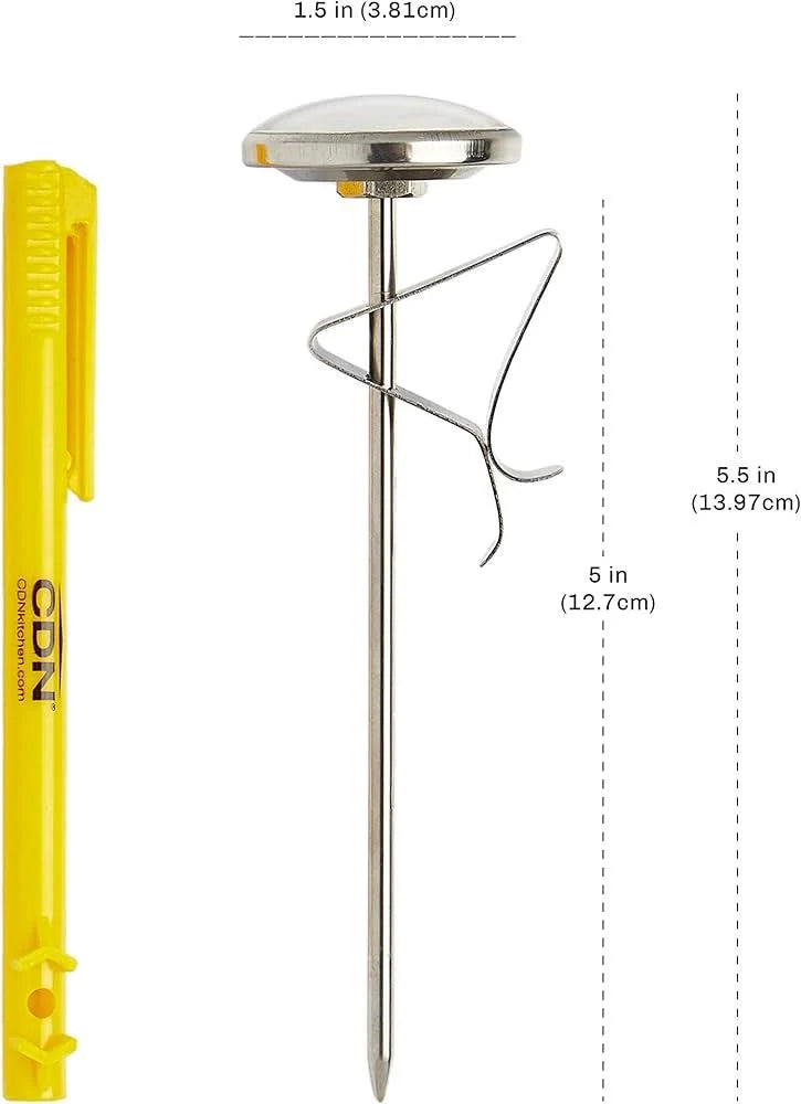 CDN Beverage And Frothing Thermometer: 5" Stem