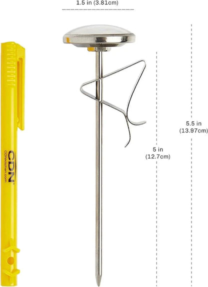 CDN Beverage And Frothing Thermometer: 5" Stem