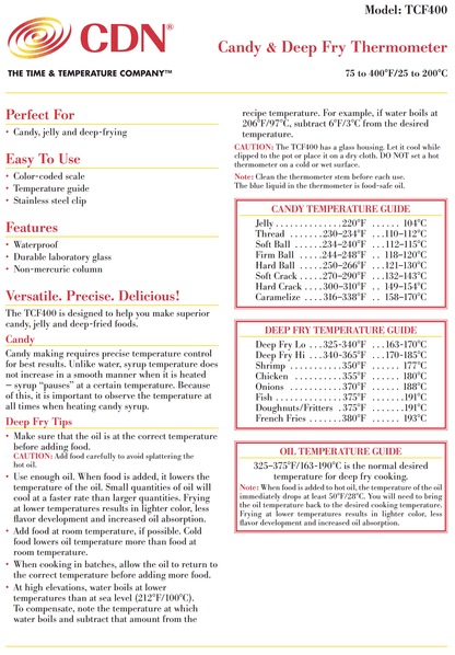 CDN Candy And Deep Fry Thermometer