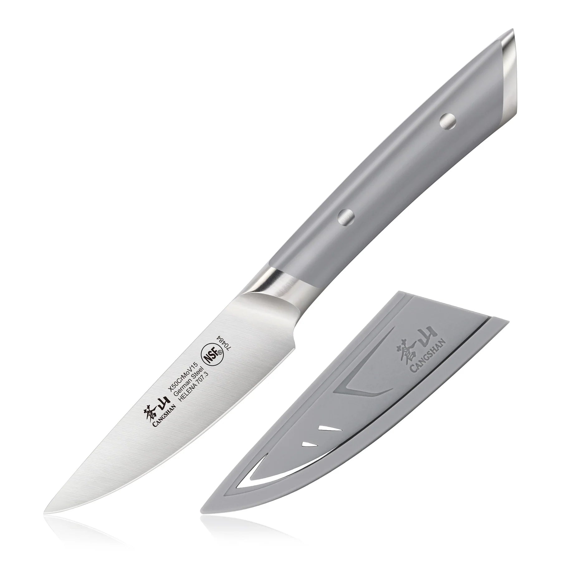 Cangshan Helena 3.5" Paring Knife w/Sheath, Gray