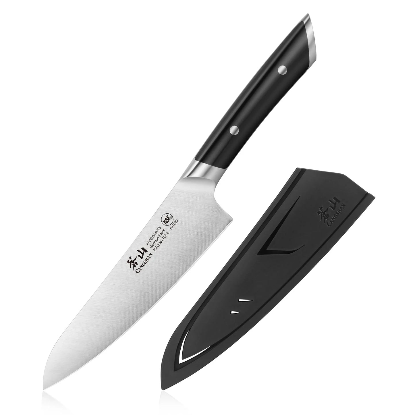 Cangshan Helena 5.5" Prep Knife w/Sheath, Black