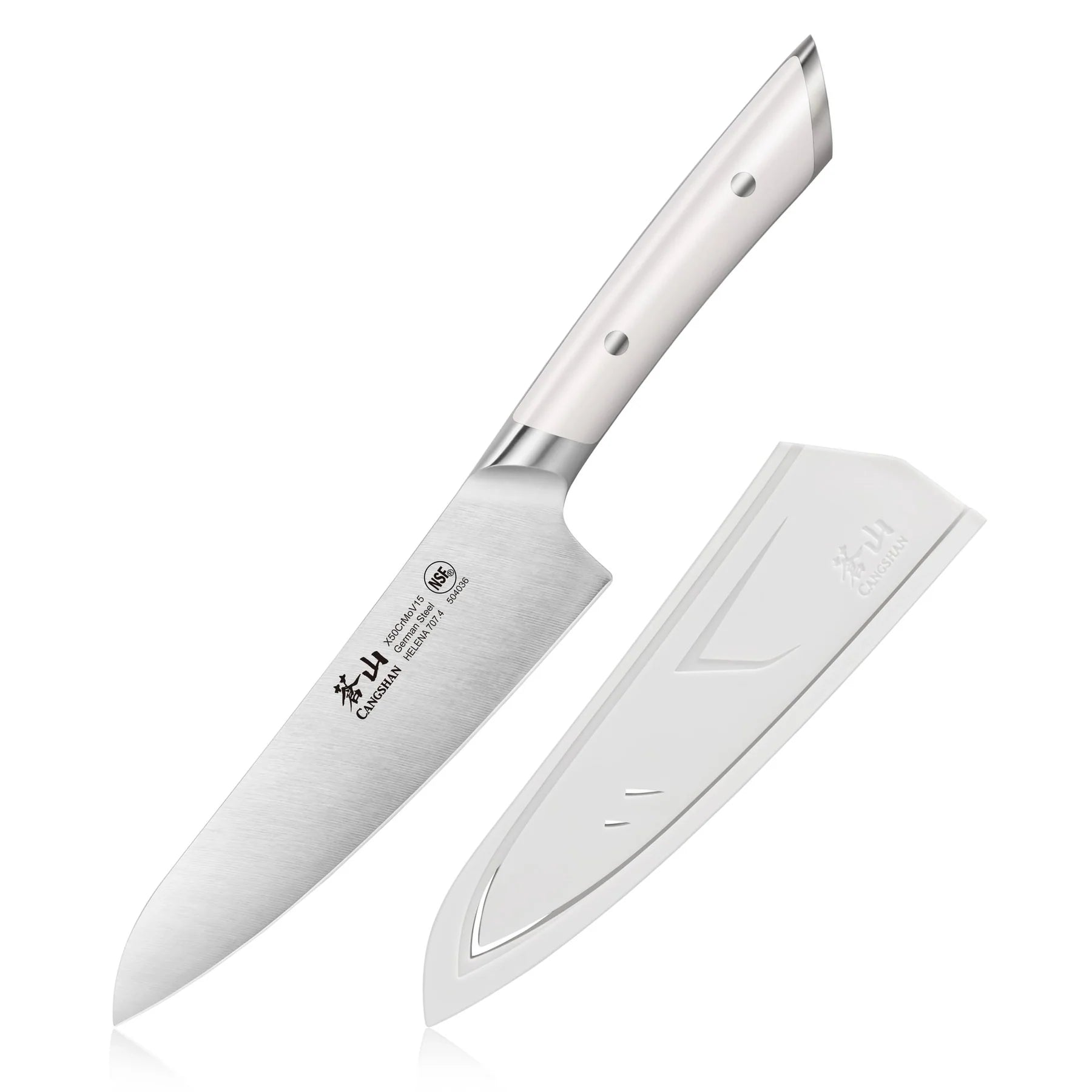 Cangshan Helena 5.5" Prep Knife w/Sheath, White