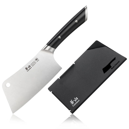 Cangshan Helena 7" Meat Cleaver w/ Sheath, Black