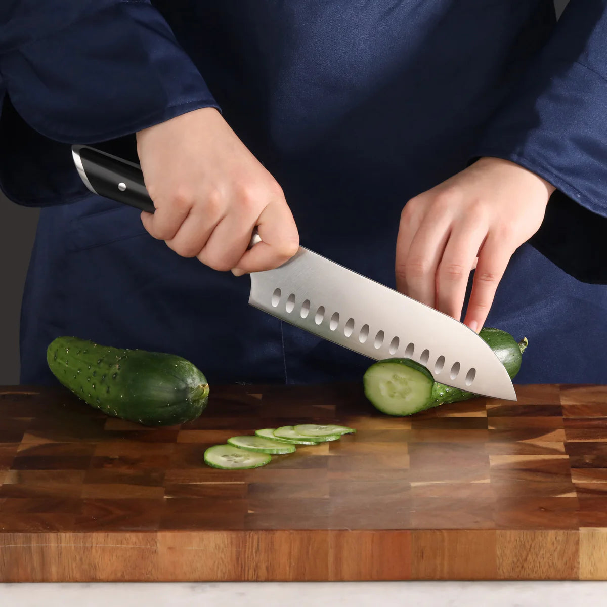Cangshan Helena 7" Santoku Knife, Black