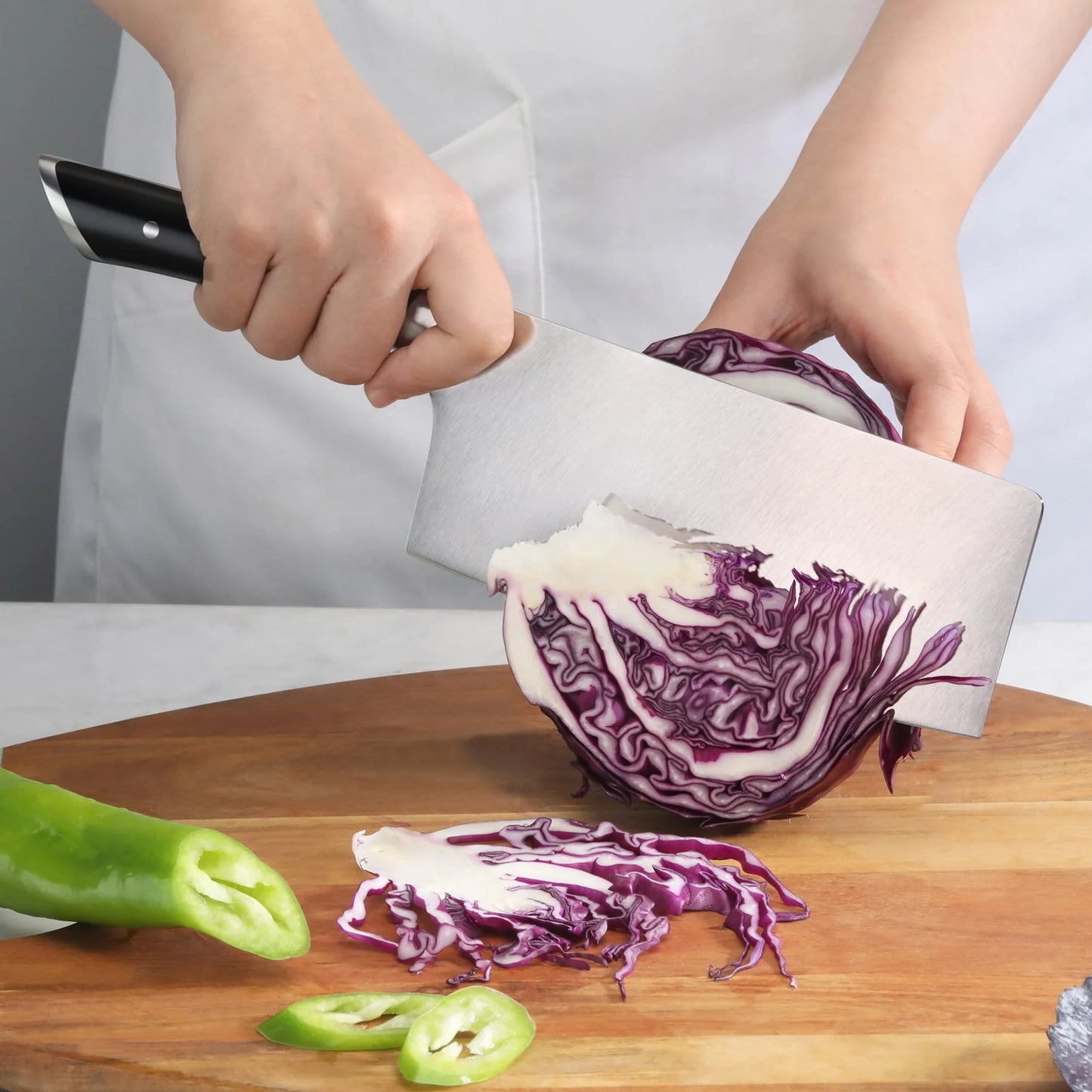 Cangshan Helena 7" Vegetable Cleaver w/ Sheath, Black
