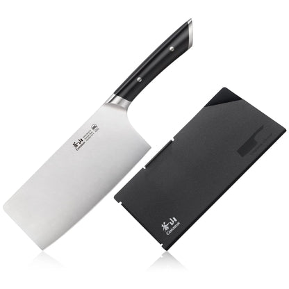 Cangshan Helena 7" Vegetable Cleaver w/ Sheath, Black