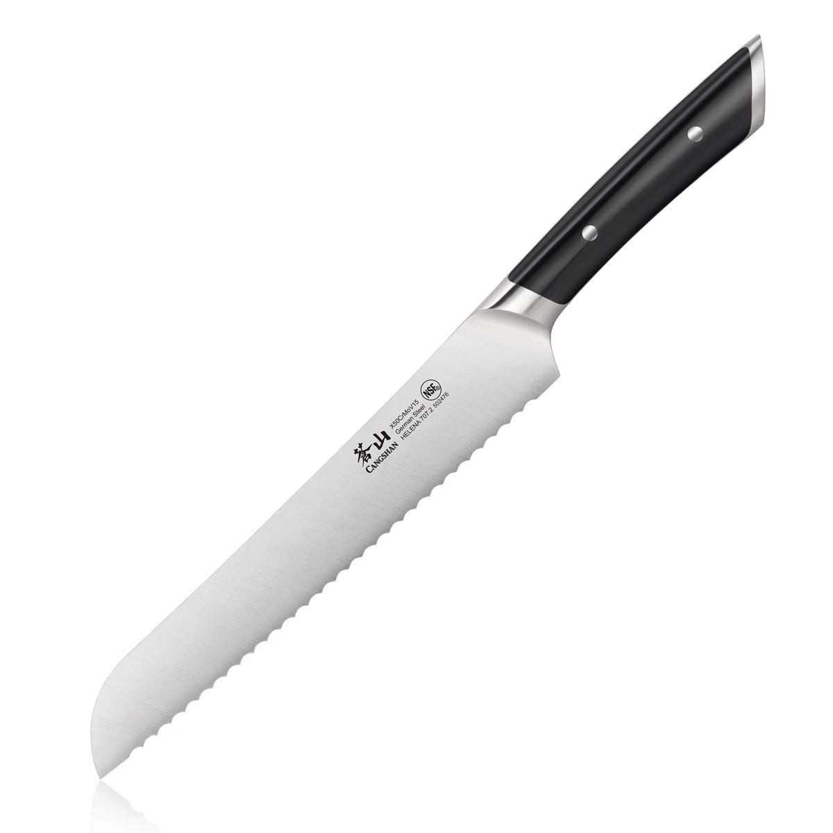 Cangshan Helena 8" Bread Knife, Black