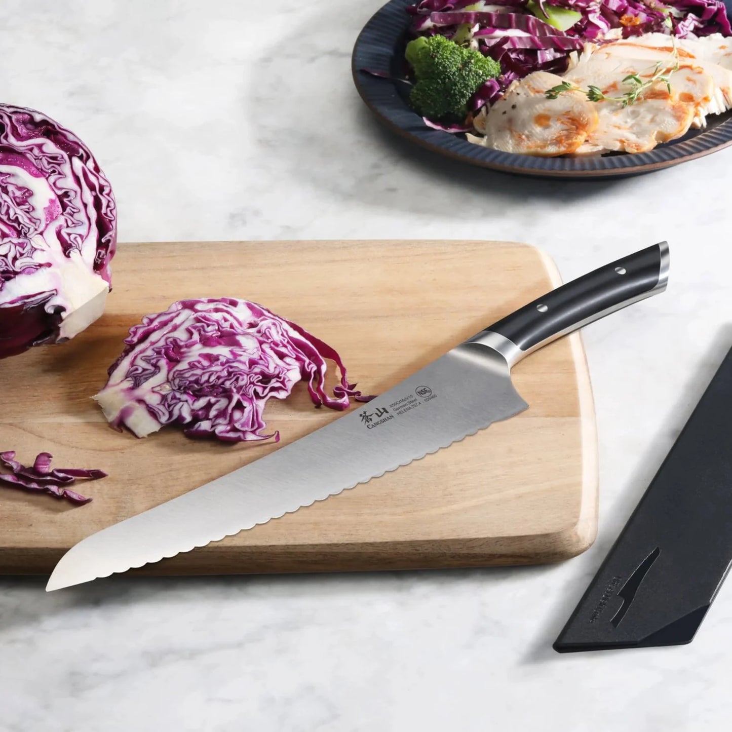 Cangshan Helena 9" Deli Knife, Black