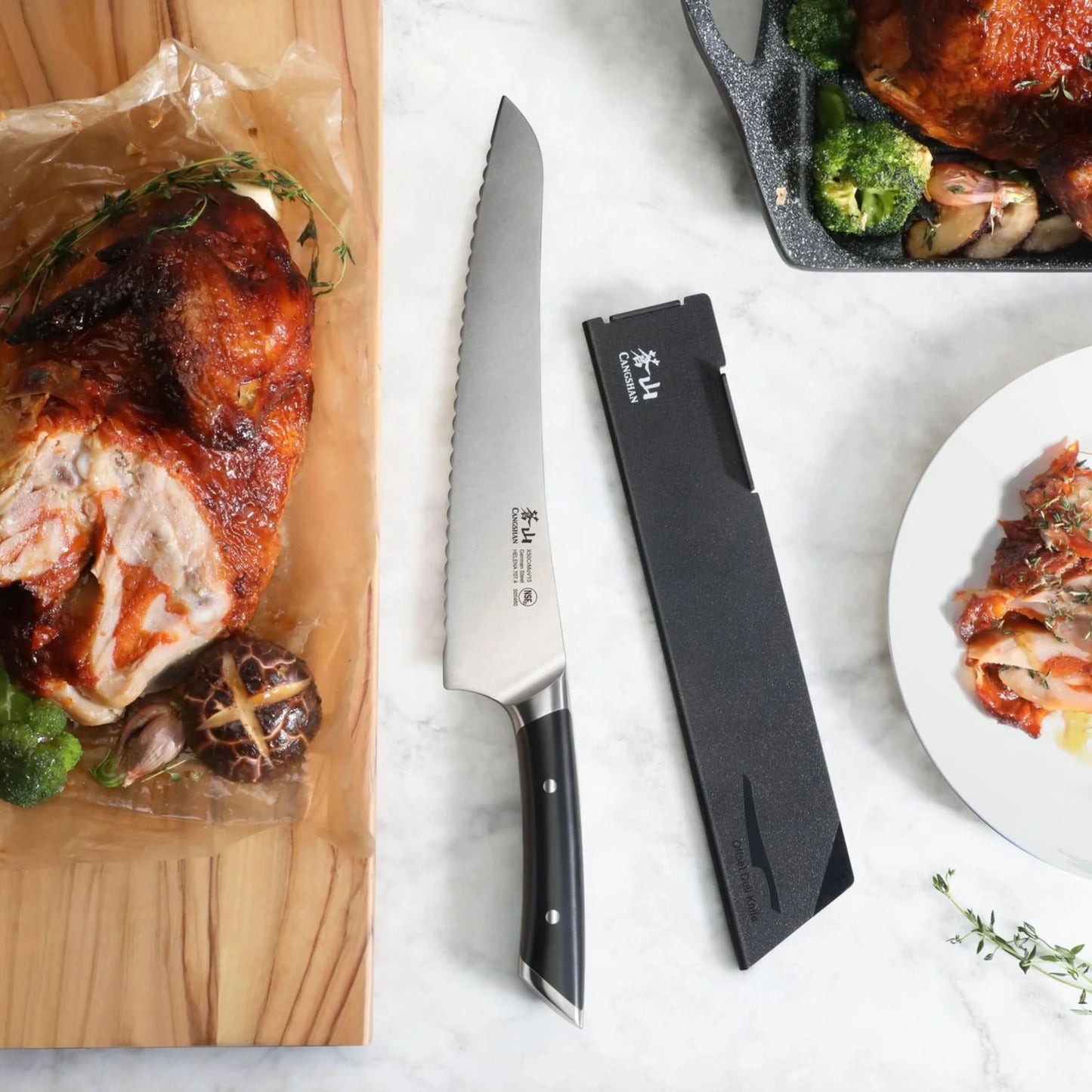 Cangshan Helena 9" Deli Knife, Black