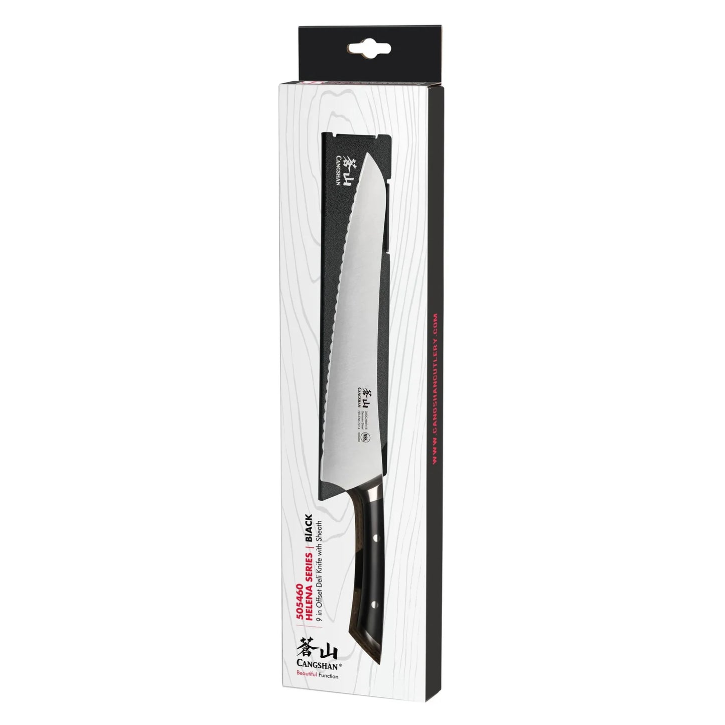 Cangshan Helena 9" Deli Knife, Black