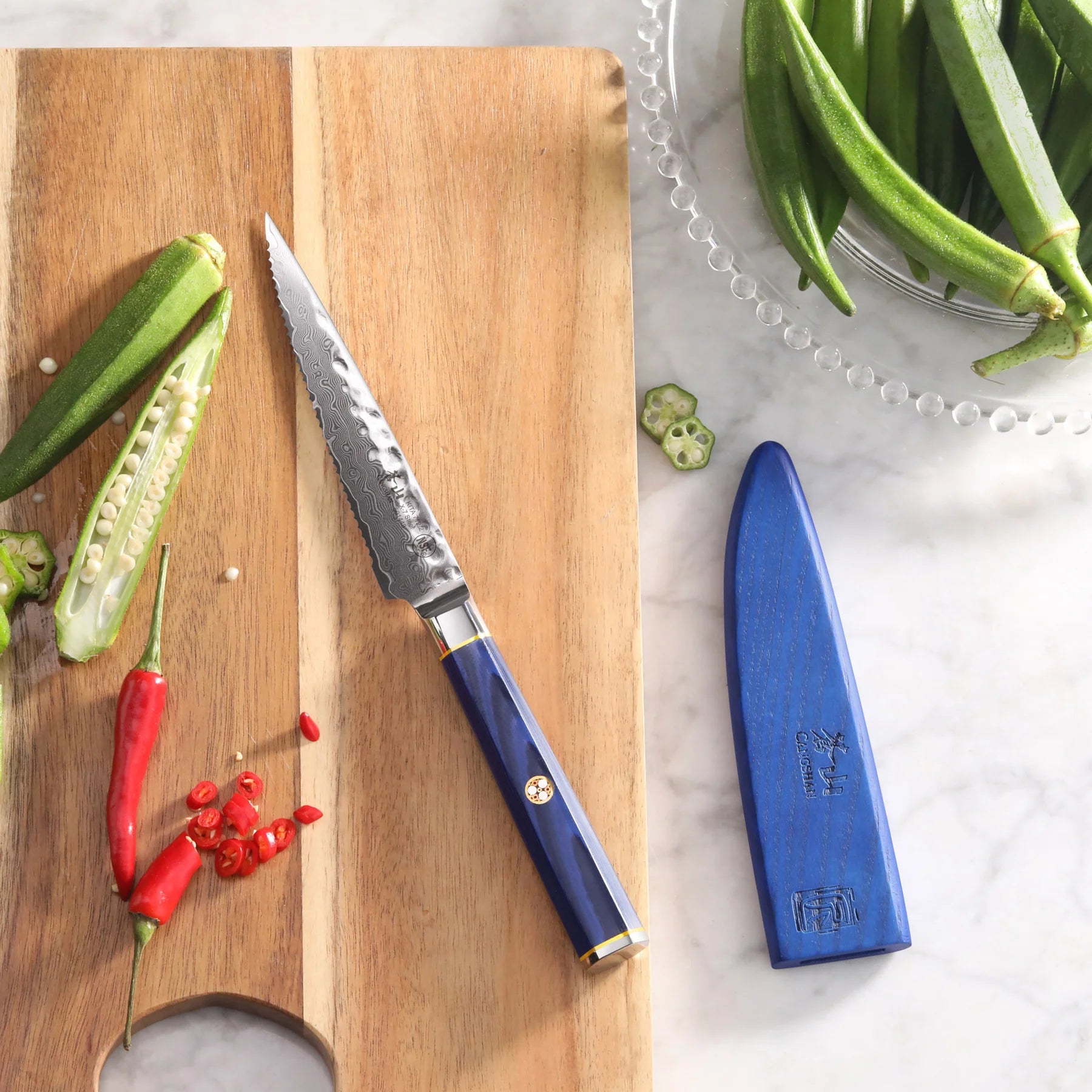 Cangshan Kita 5" Serrated Utility Knife w/ Sheath