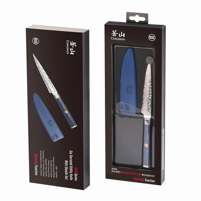Cangshan Kita 5" Serrated Utility Knife w/ Sheath
