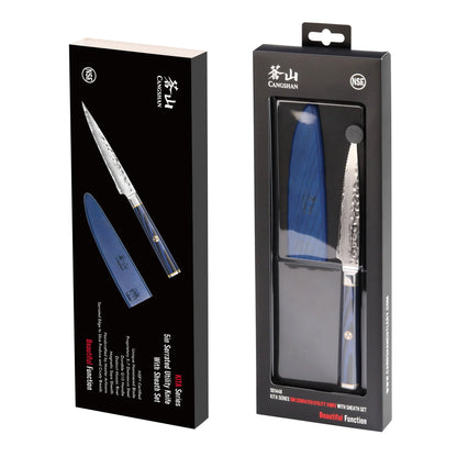 Cangshan Kita 5" Serrated Utility Knife w/ Sheath