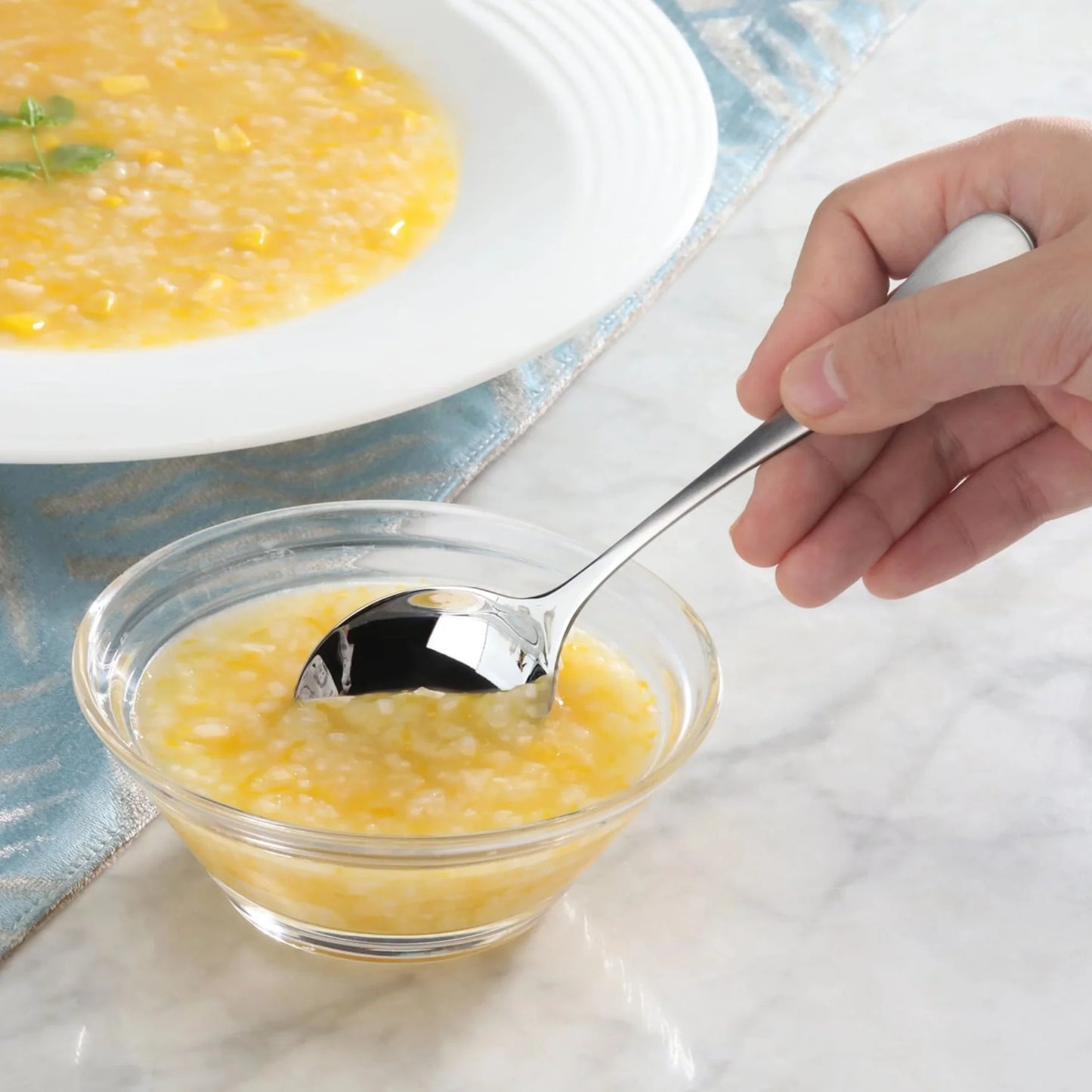 Cangshan Rain Flatware: Bouillon Spoon