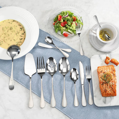 Cangshan Rain Flatware: Slotted Serving Spoon