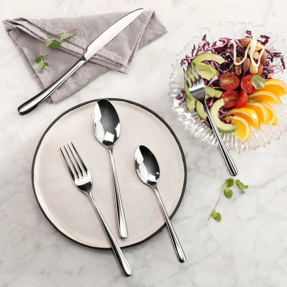 Cangshan Rain II Flatware: Forged 20 Piece Set