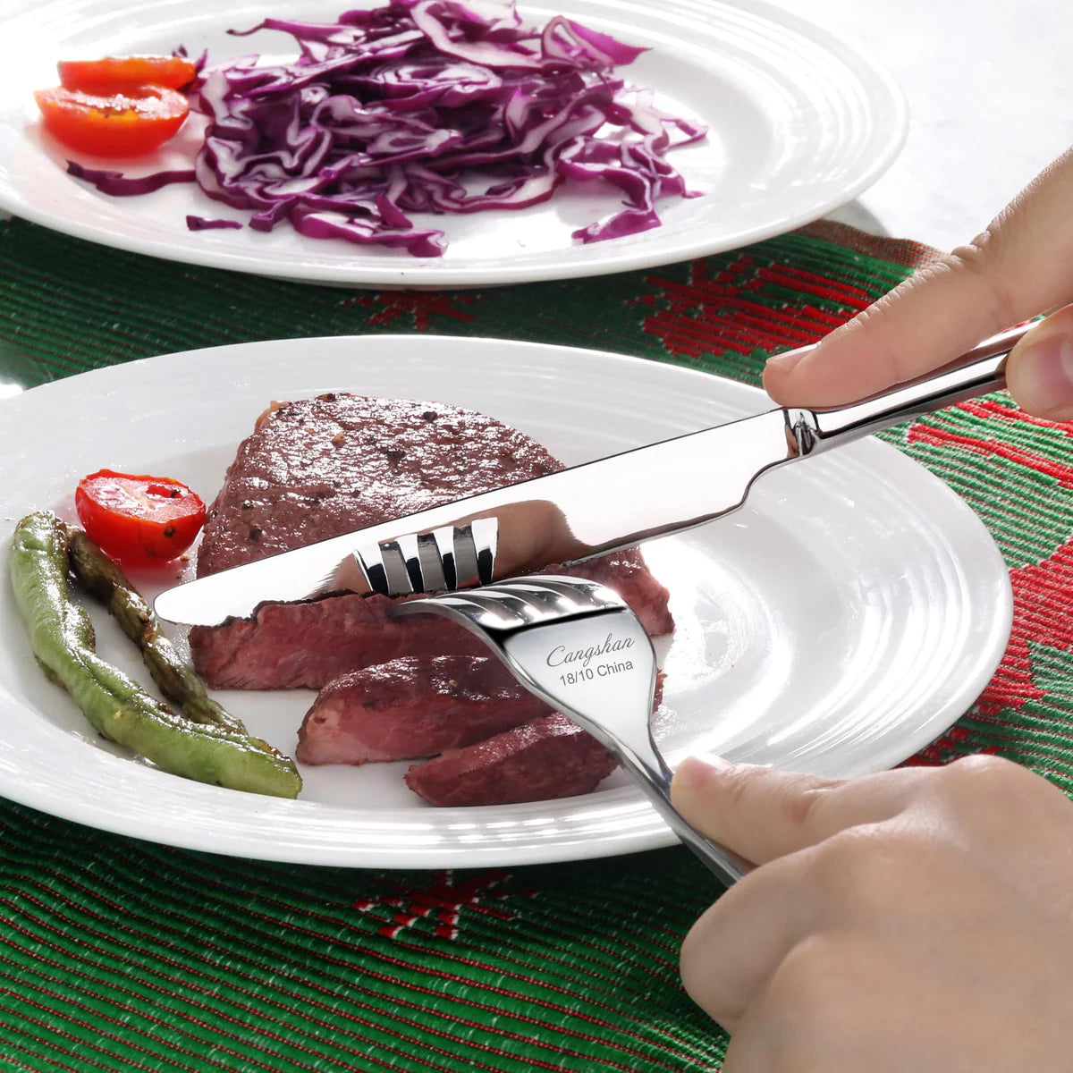 Cangshan Rain II Flatware: Forged 47 Piece Set