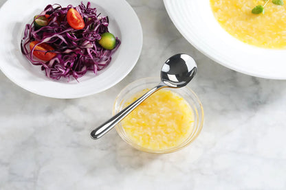 Cangshan Rain II Flatware: Forged Bouillon Spoon