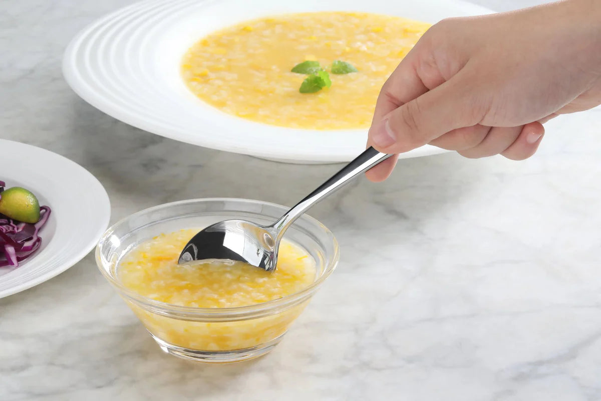 Cangshan Rain II Flatware: Forged Bouillon Spoon