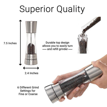 Cole & Mason Derwent Pepper Mill: Stainless Steel