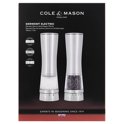 Cole & Mason Derwent Rechargeable Electric Mill Set