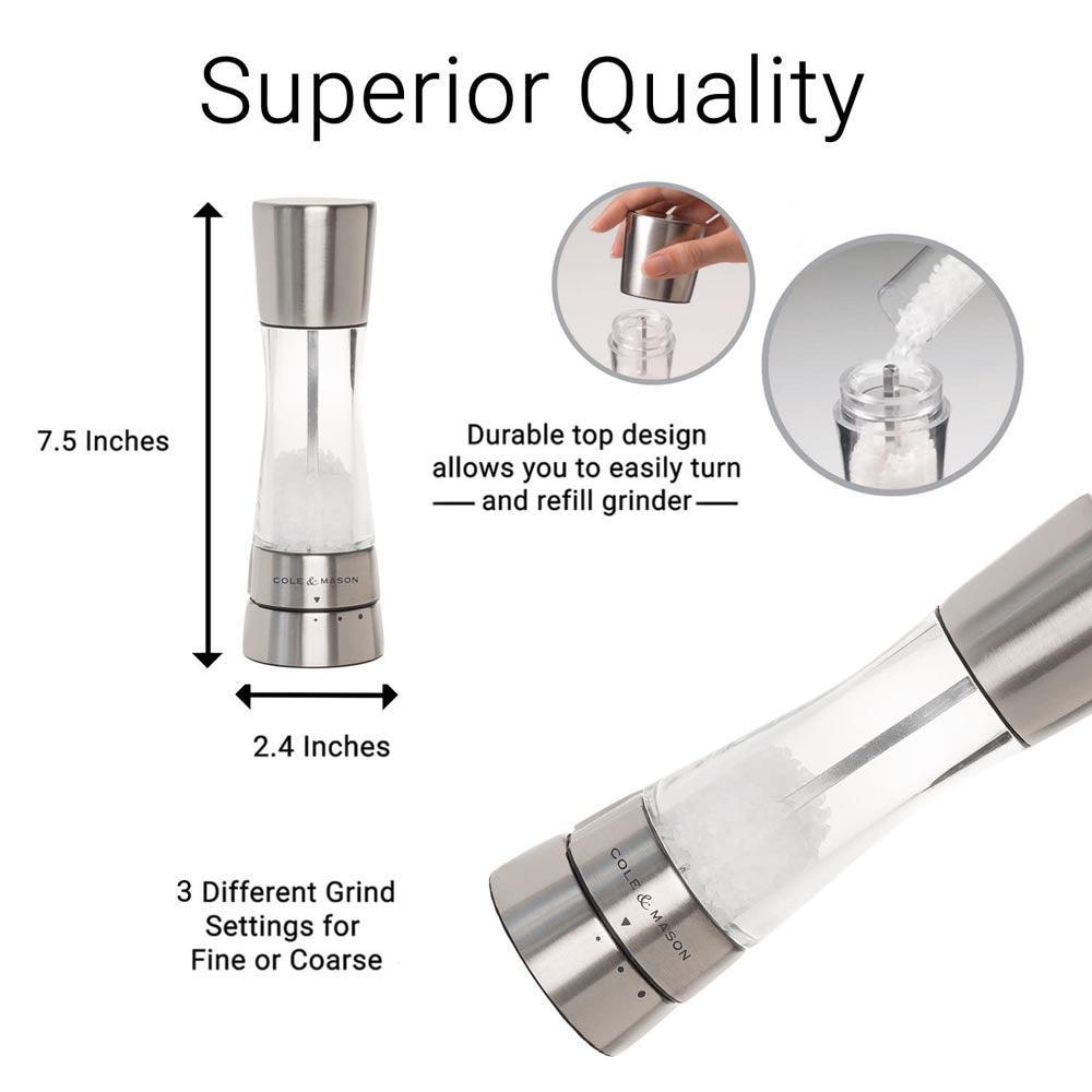 Cole & Mason Derwent Salt Mill: Stainless Steel