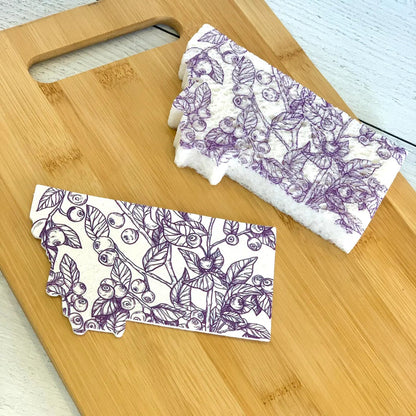 Corvidae Compostable Pop-Up Sponges (Set of 3): Montana Shaped, Huckleberry