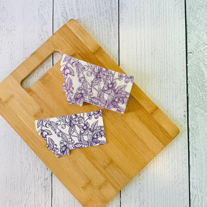 Corvidae Compostable Pop-Up Sponges (Set of 3): Montana Shaped, Huckleberry