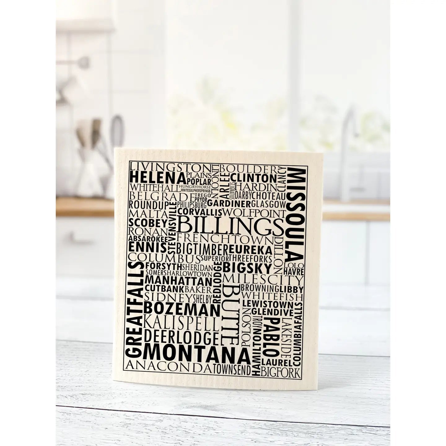 Corvidae Swedish Dishcloth: Montana Cities