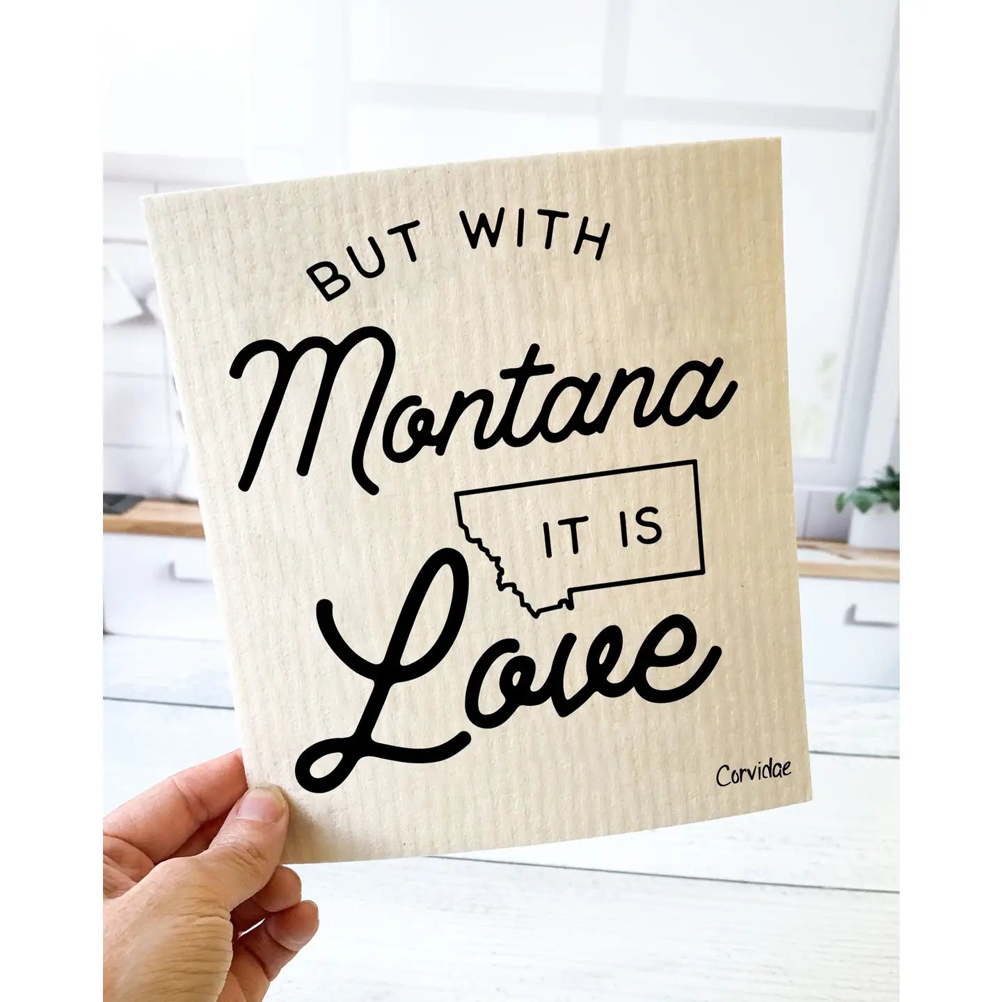 Corvidae Swedish Dishcloth: Montana It Is Love