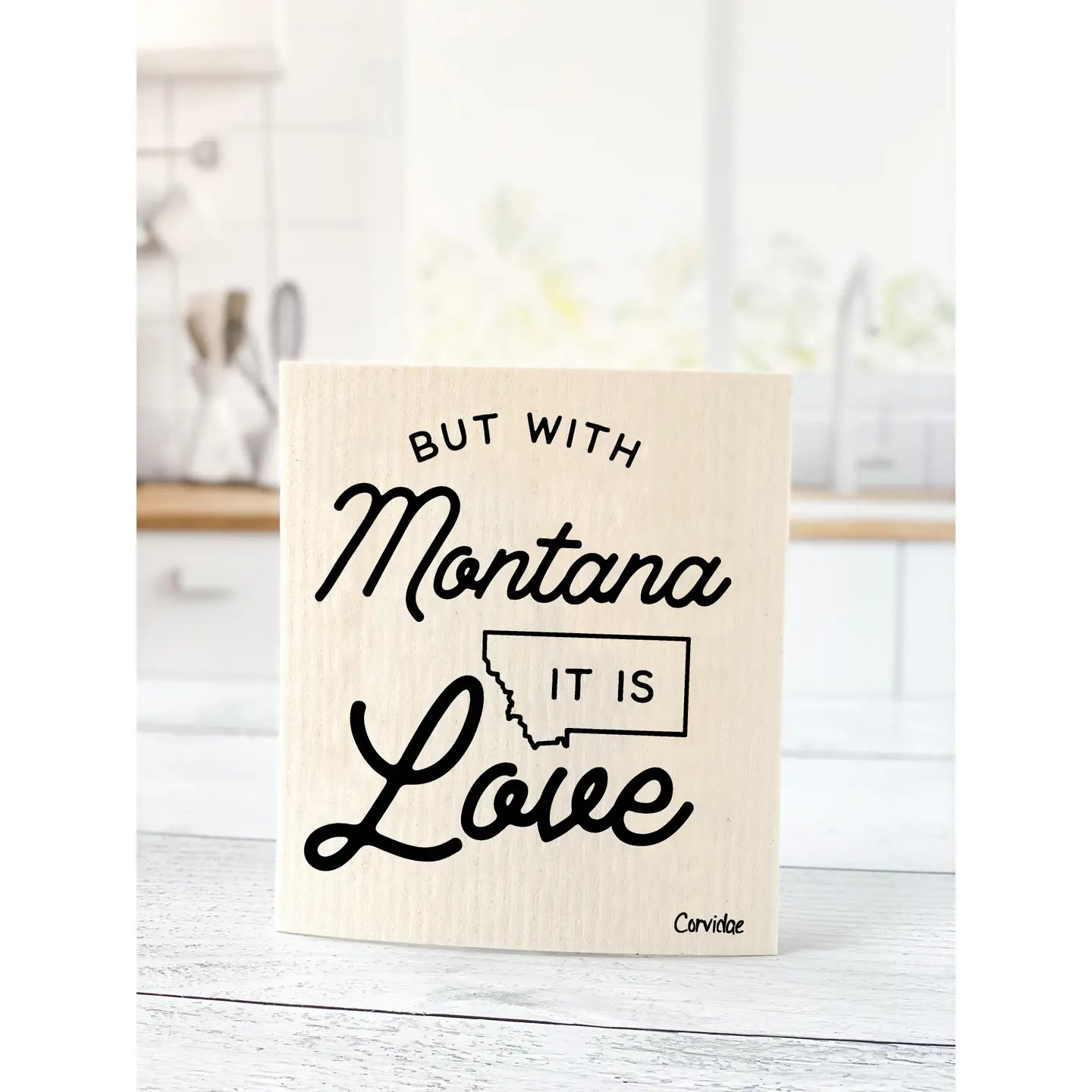 Corvidae Swedish Dishcloth: Montana It Is Love