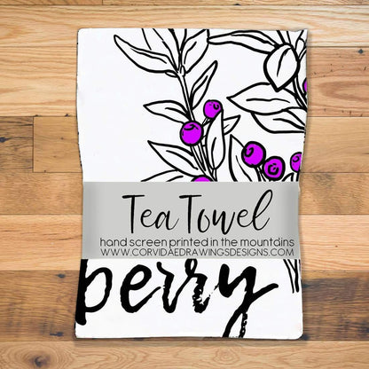 Corvidae Tea Towel: I'm Your Huckleberry
