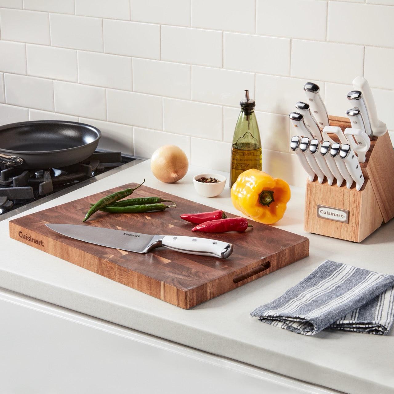 Cuisinart End Grain Cutting Board: 17" x 12", Acacia