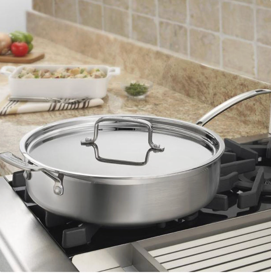 Cuisinart MultiCladPro Saute Pan w/Lid: 5.5 QT