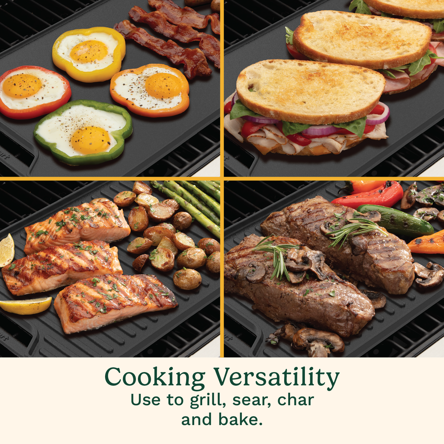 Cuisinart Reversible 2-in-1 Cast Iron Grill / Griddle Plate