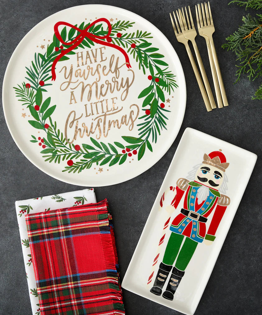 DII Ceramic Cookie Plate: Merry Little Christmas