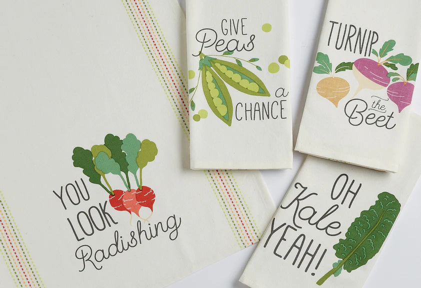 DII Dishtowel: Punny Veggies
