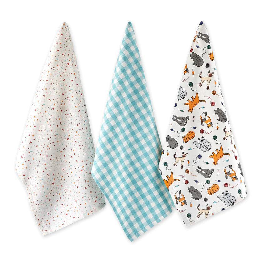DII Dishtowels (Set of 3): Feline Fine