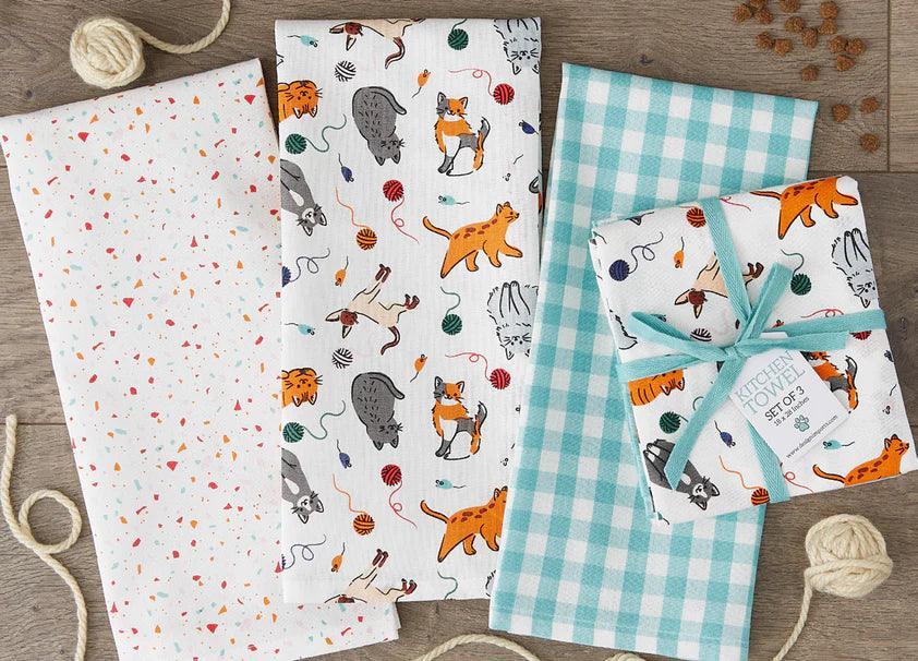 DII Dishtowels (Set of 3): Feline Fine