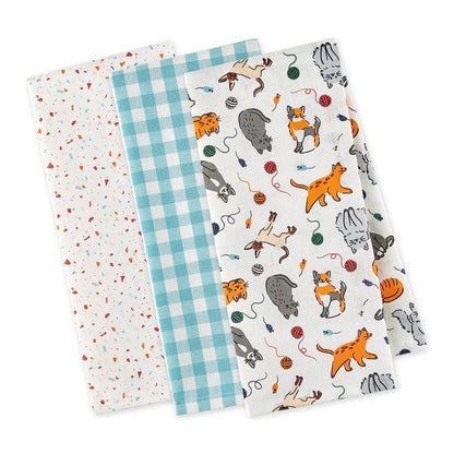 DII Dishtowels (Set of 3): Feline Fine