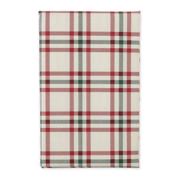 DII EcoVinyl Tablecloth: Cream Plaid
