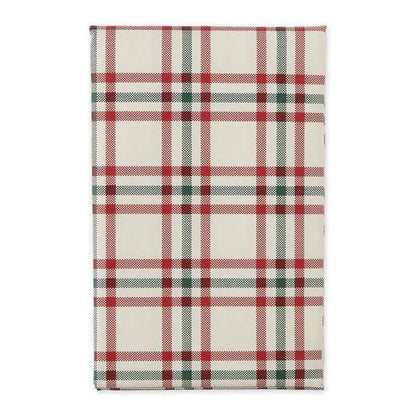 DII EcoVinyl Tablecloth: Cream Plaid