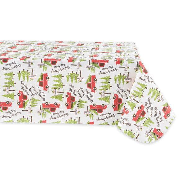 DII EcoVinyl Tablecloth: Dashing Through The Snow