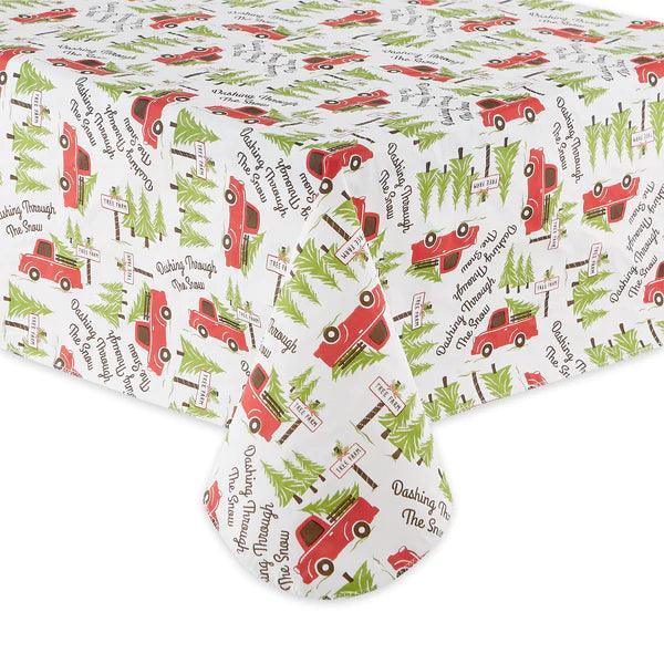 DII EcoVinyl Tablecloth: Dashing Through The Snow