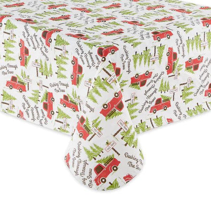 DII EcoVinyl Tablecloth: Dashing Through The Snow