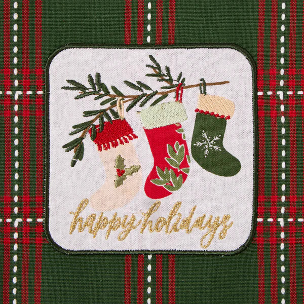 DII Embellished Dishtowel: Holiday Stockings