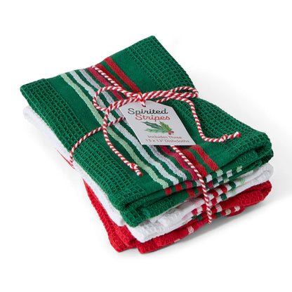 DII Heavyweight Dishcloths (Set of 3): Spirited Stripes