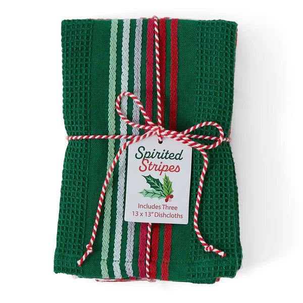 DII Heavyweight Dishcloths (Set of 3): Spirited Stripes