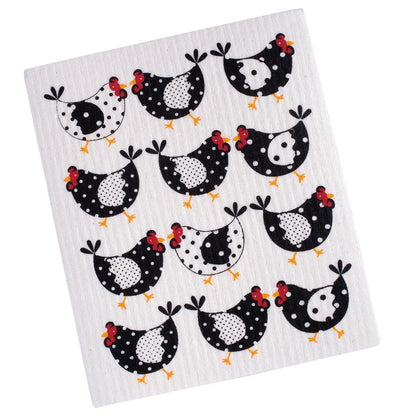 DII Swedish Dishcloth: Chickens